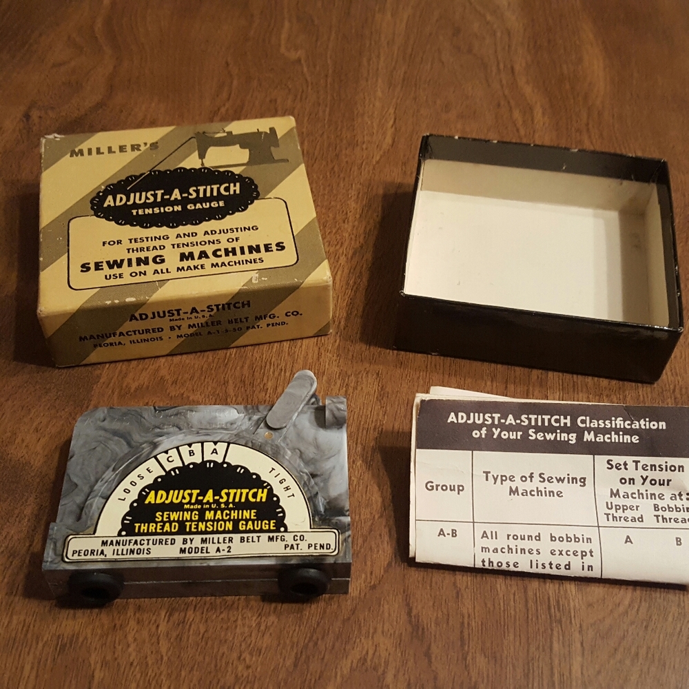 VINTAGE MILLER'S ADJUST-A-STITCH TENSION GAUGE